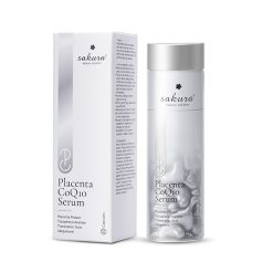 SAKURA PLACENTA COQ10 SERUM PHIÊN BẢN MỚI 2021 40 viên - Serum dưỡng trắng da chống lão hóa tinh chất nhau thai cừu